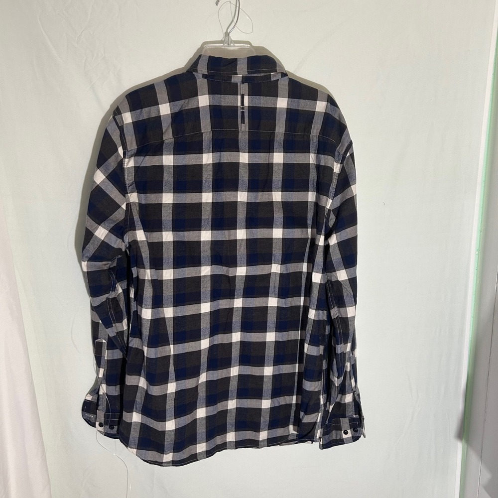Banana Republic‎ Luxe Flannel Slim Fit Plaid Button Down Shirt Womens XL - Picture 4 of 4